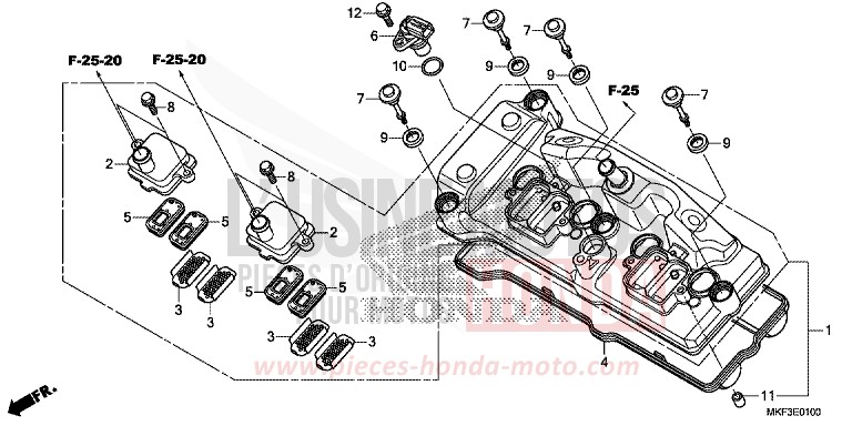 COUVERCLE DE CULASSE von CBR1000RR "Fireblade" MAT BALLISTIC BLACK METALLIC (NHA86) von 2018